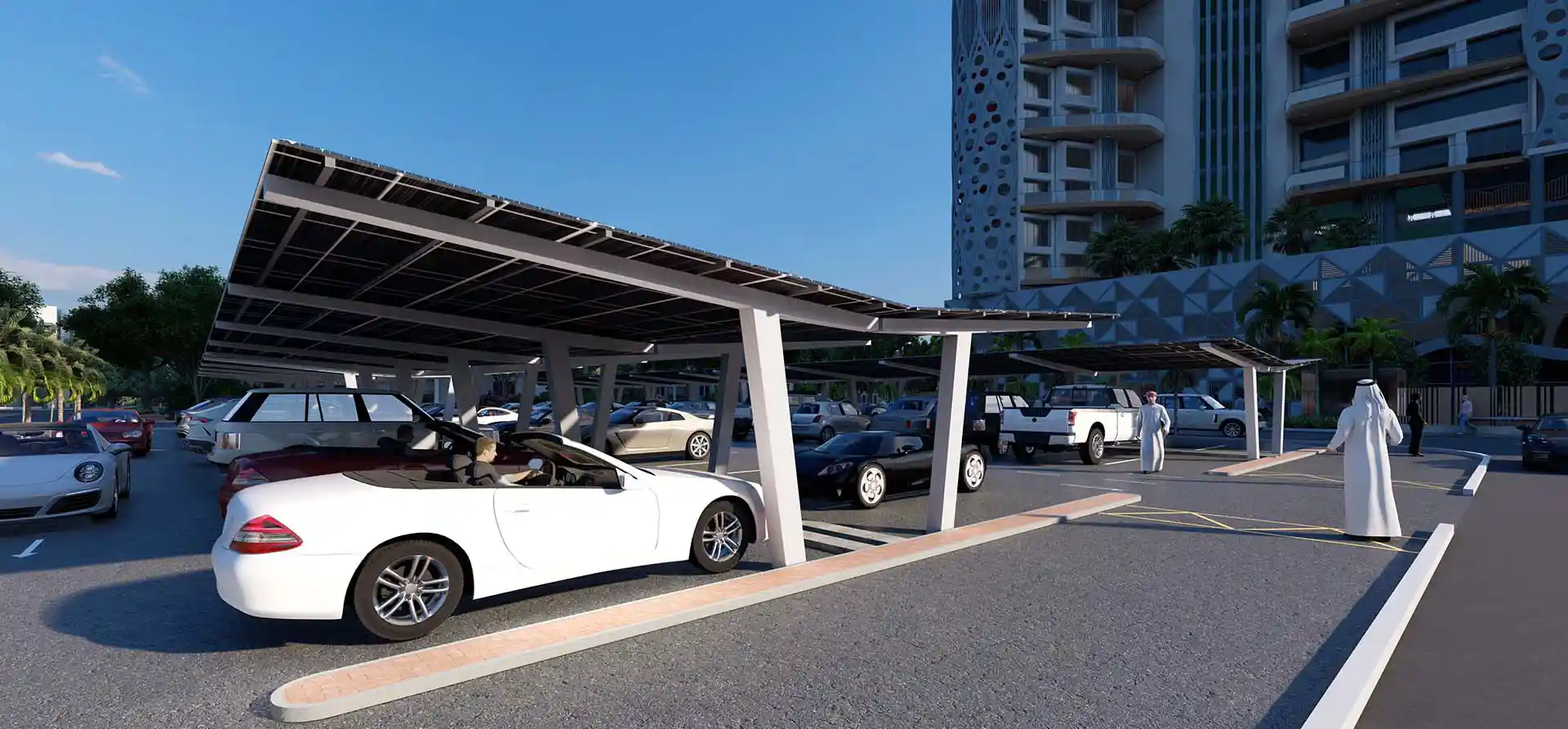 Best solar car parking shade